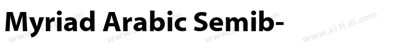 Myriad Arabic Semib字体转换